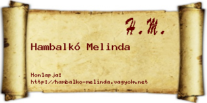 Hambalkó Melinda névjegykártya