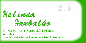 melinda hambalko business card